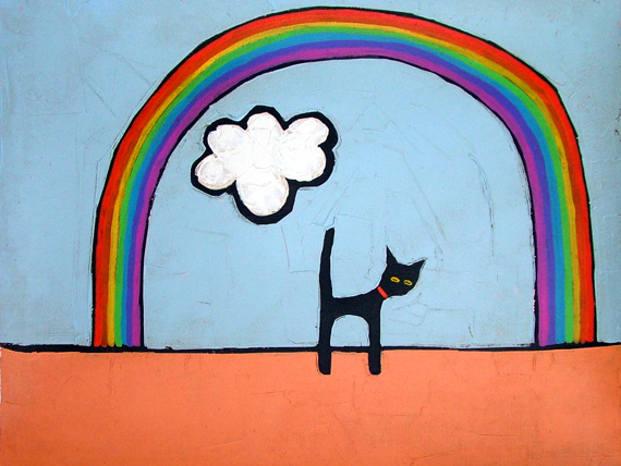 CAT AND RAINBOW