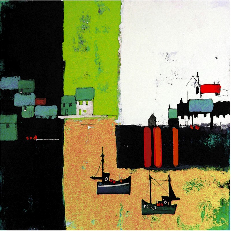 Harbour Abstraction Green by Colin Ruffell