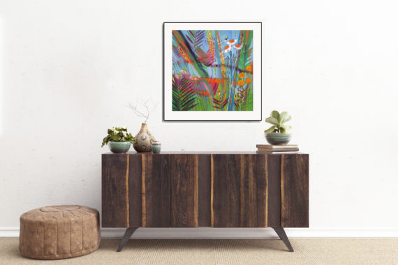 Tropics over sideboard